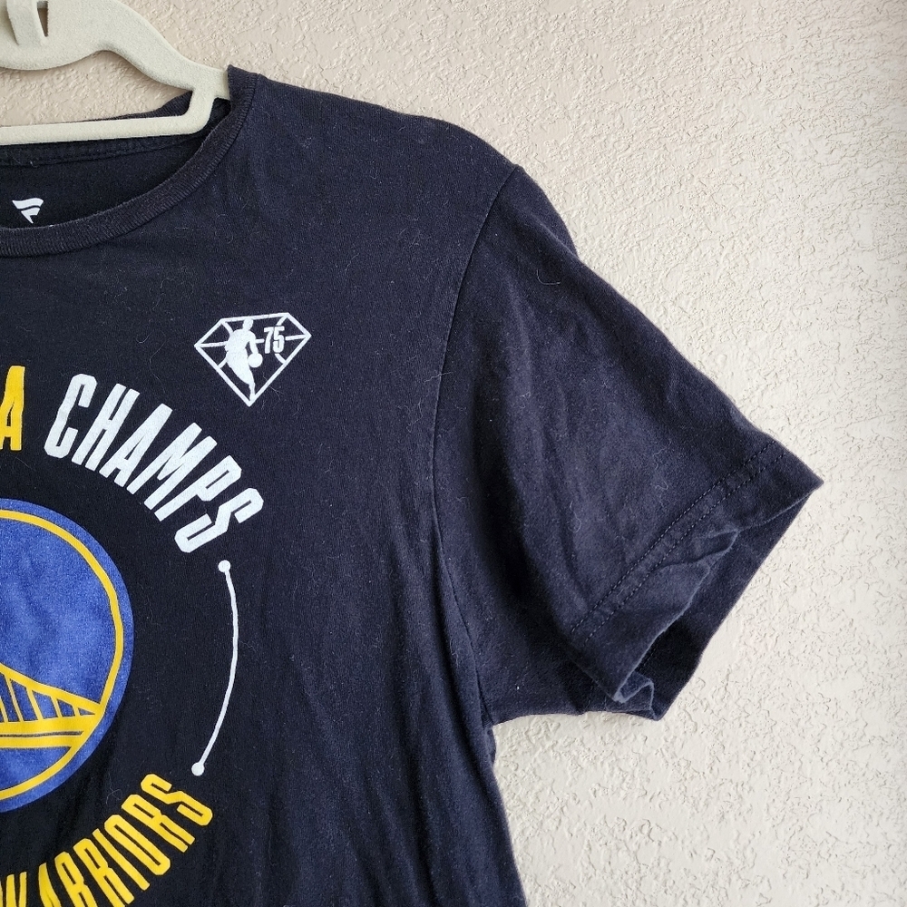 Golden State Warriors 2021-2022 NBA Champions Black Fanatics T-Shirt Size M - Picture 3 of 11
